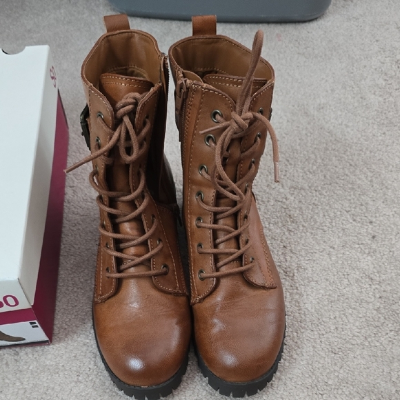 SO Brown Lace-Up Ankle Boots - Size 8 - Picture 2 of 12